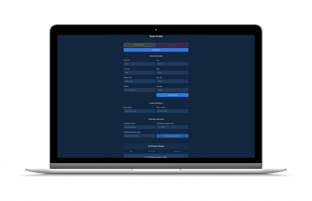 tester page