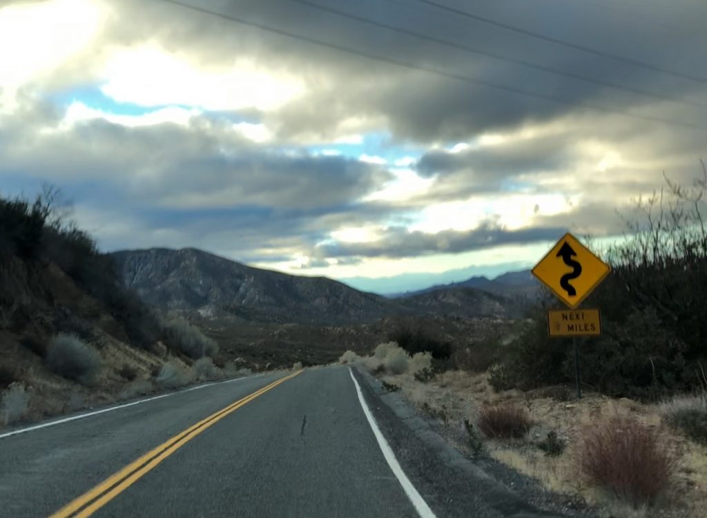 Roadway through the desert